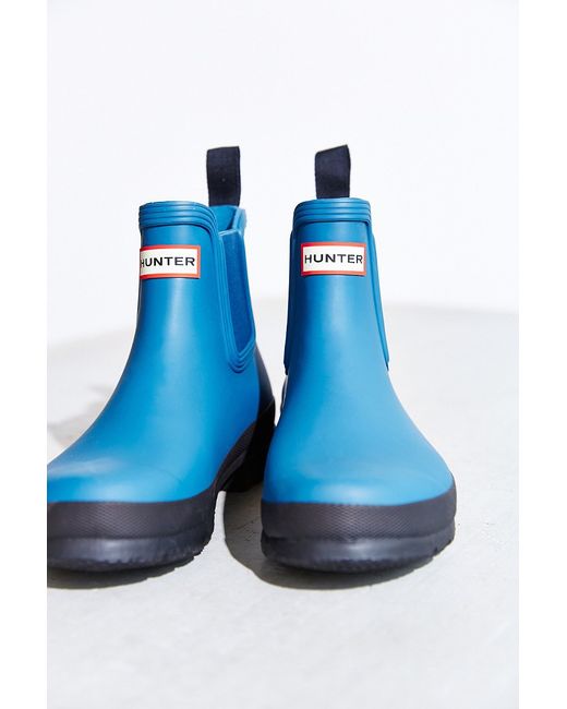 Hunter Original Twotone Chelsea Rain Boot in Blue (DUSTY PETROL) Lyst