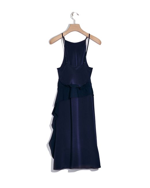 black ruffle halter dress