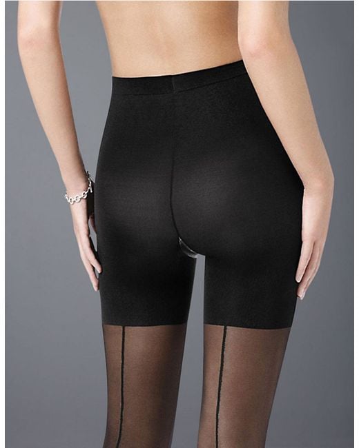 Spanx Sheer Back Seam Pantyhose In Black Lyst 