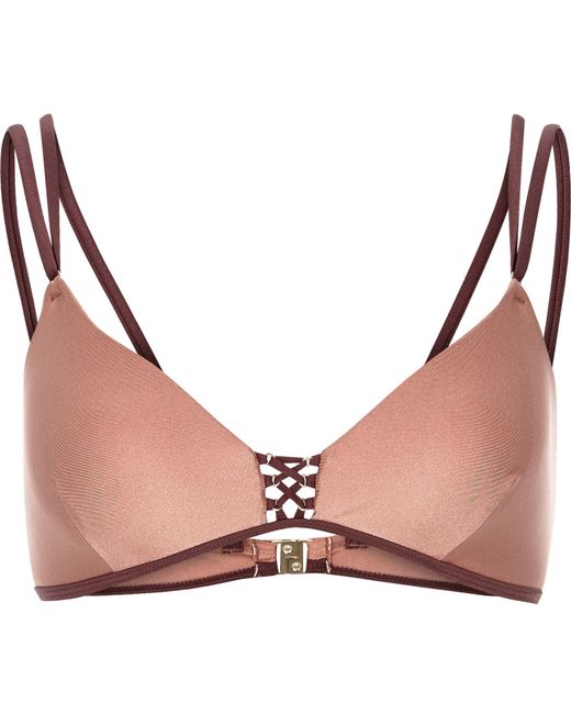 River island Brown Low Rise Bikini Bottoms in Brown Lyst