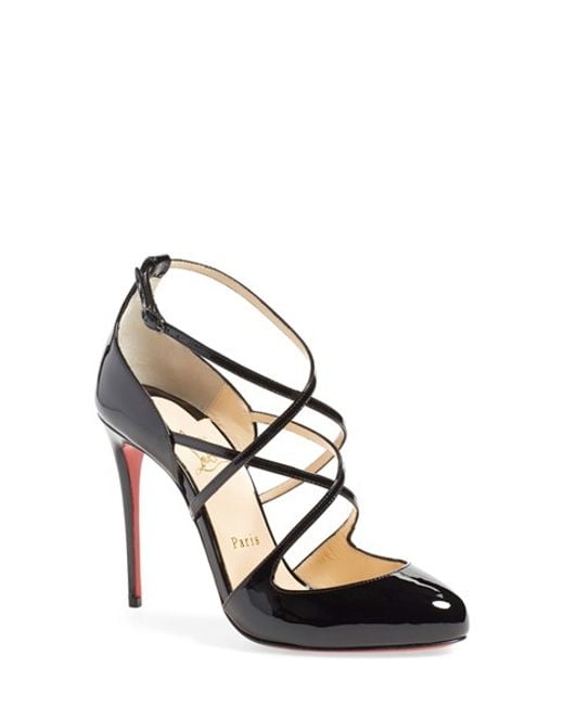 Christian louboutin Soustelissimo Crossover Patent Leather Pumps ...