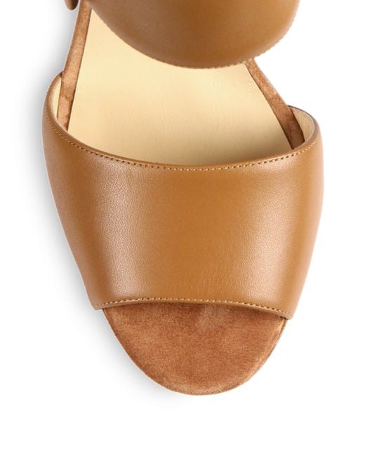 Christian louboutin Haute Retenue Leather Platform Sandals in ...