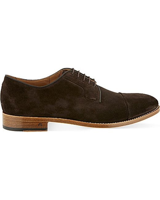 Paul smith Ernest Suede Derby Shoes in Brown for Men (Dark brown ...