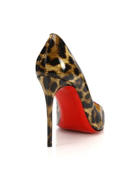 Christian louboutin Doracora Leopard-Print Patent Leather Pumps in ...  