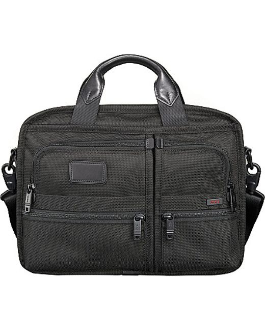 Tumi Alpha 2 Small Screen Expandable Laptop Briefcase in Black for Men ...