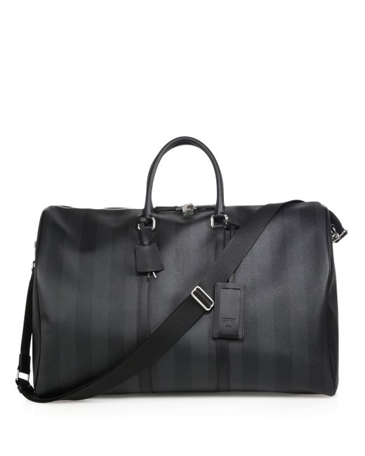 Fendi Elite Weekend Leather Duffel Bag in Gray for Men | Lyst