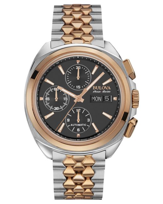 bulova men's chronograph sport stainless steel bracelet watch 43mm