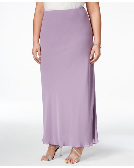 Alex evenings Plus Size Evening Maxi Skirt in Purple (Icy Orchid ...