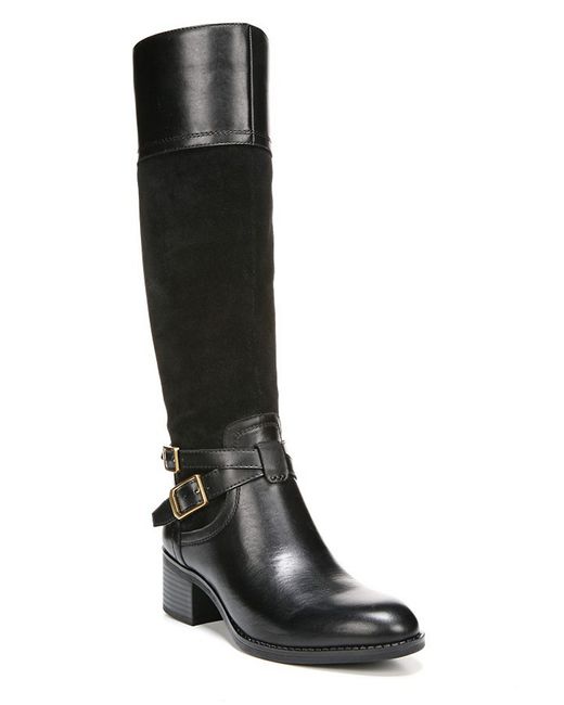Franco sarto Lapis Leather Boots - Wide Calf in Black - Save 31% | Lyst
