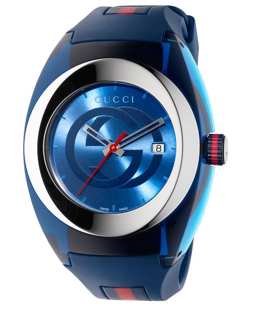 Gucci Sync Stainless Steel Watch in Blue for Men | Lyst