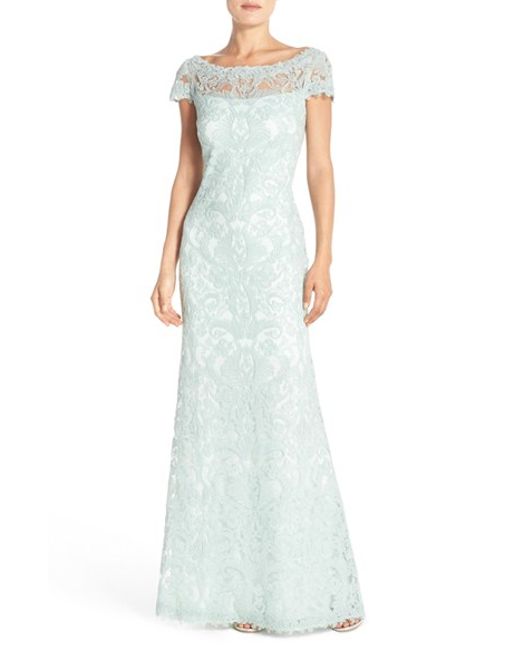 tadashi shoji lace gown