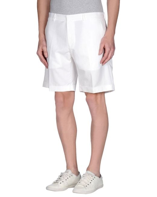 Ferragamo Bermuda Shorts in White for Men | Lyst
