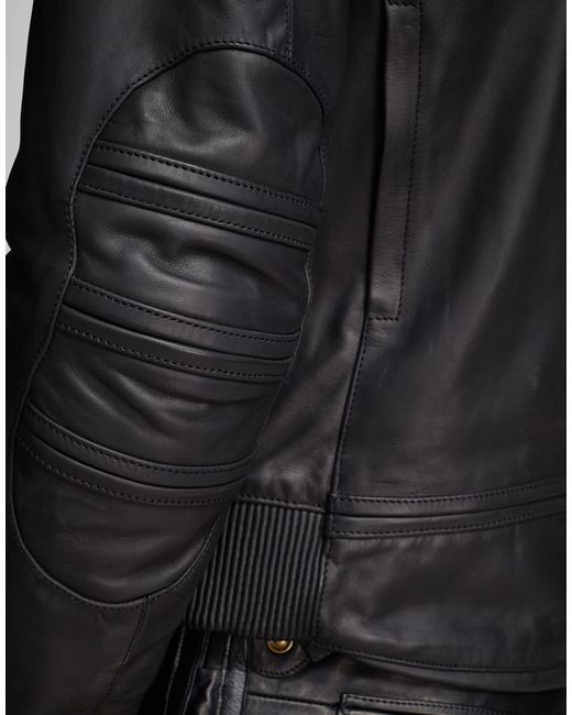 Belstaff Lavant Blouson In Black Waxed Leather in Black for Men | Lyst