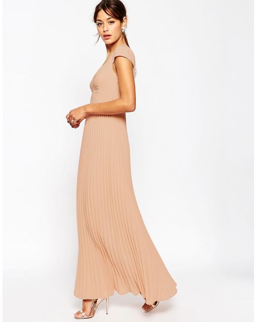 Asos Lace Back Courts asos wedding lace back pleated maxi dress in brown Asos Lace Back Courts asos wedding lace back pleated maxi dress in brown