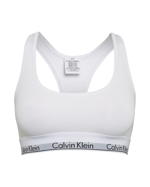 Calvin klein Modern Cotton Bralette in White | Lyst