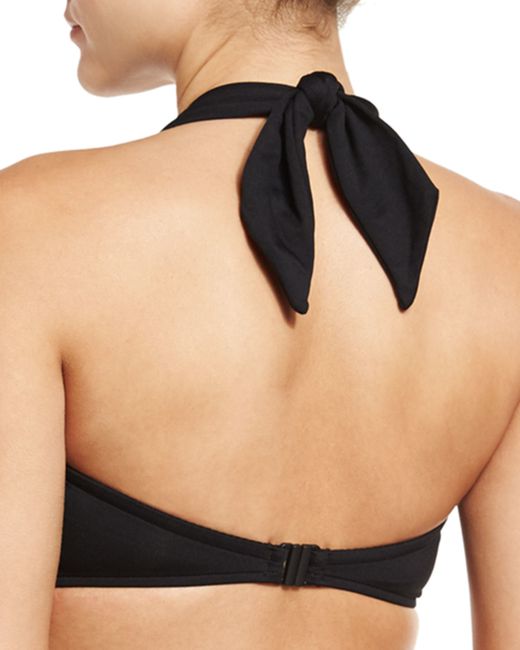 Seafolly twist bandeau bikini top black town maxx
