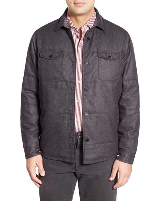 Tommy bahama 'sydney' Quilted Shirt Jacket in Brown for Men (DOUBLE ...