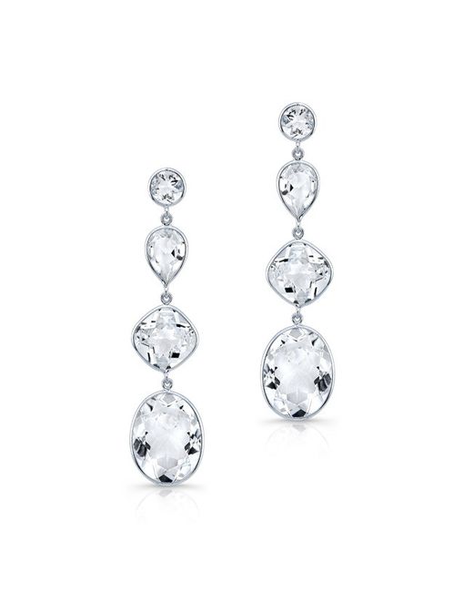 Lyst Anne Sisteron 14kt White Gold Topaz Quadruple Drop Anne Sisteron 14kt White Gold Topaz Quadruple Drop Earrings Lyst