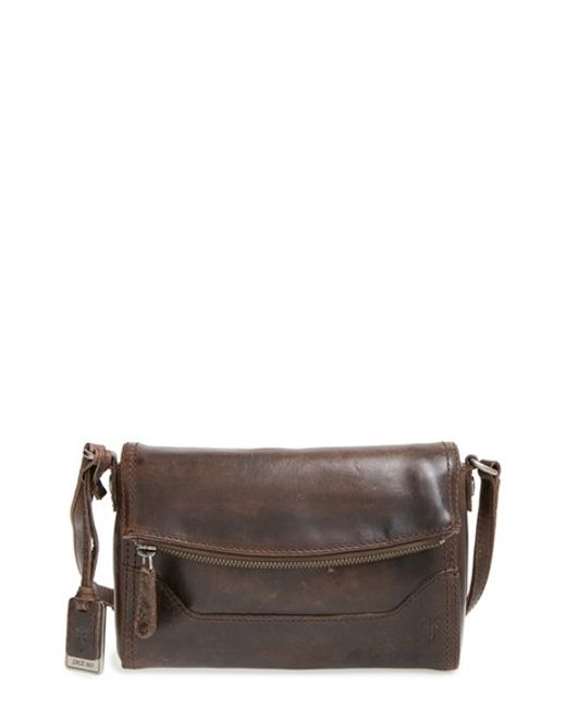 Frye 'Melissa' Foldover Flap Crossbody Bag in Gray (SLATE) Lyst