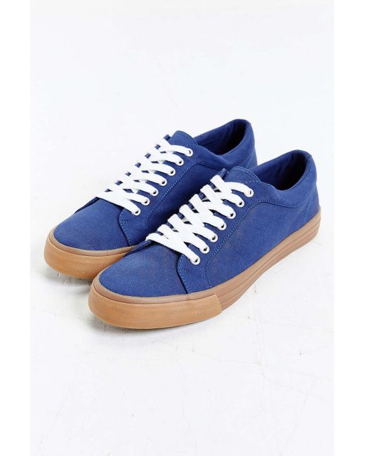 Urban outfitters Uo Canvas Court Gum Sole Sneaker in Blue