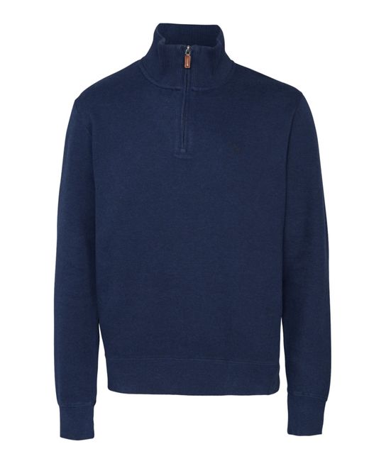 Gant Sacker Rib Half Zip Jumper in Blue for Men (Indigo) | Lyst