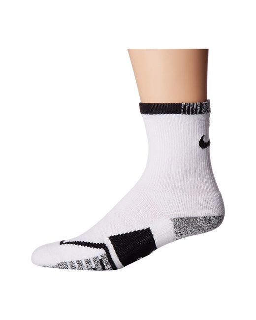 Lyst - Nike Nikegrip Elite Crew Tennis Socks in White for Men - Save 61%