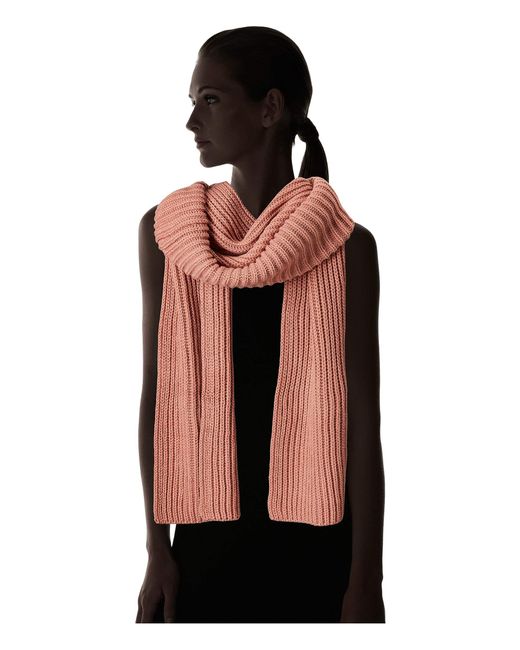 Download Michael Stars Cable Knit Mock Neck Scarf in Pink - Lyst