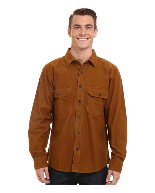 Woolrich Expedition Chamois Shirt in Brown for Men (Chicory) | Lyst