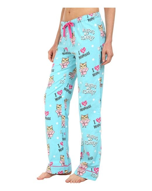 Pj salvage Cat Print Lounge Pants in Blue (Aqua) Lyst