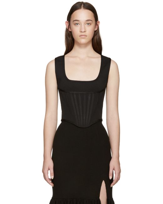 Givenchy Black Knit Corset Tank Top in Black - Save 31% | Lyst