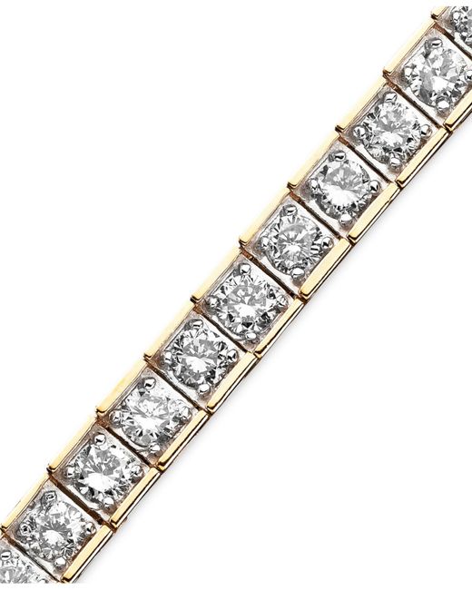 Macy's Diamond Bracelet (5-1/5 Ct. T.w.) In 10k Gold in Gold (Yellow Gold) | Lyst