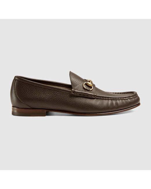 Gucci 1953 Horsebit Leather Loafer in Brown for Men (dark brown leather ...