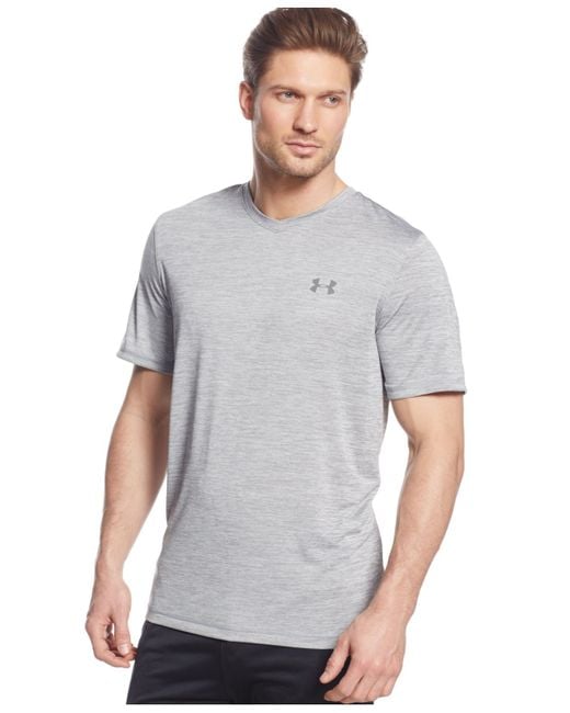 Under armour Men's V-neck Tech T-shirt in Gray for Men ...