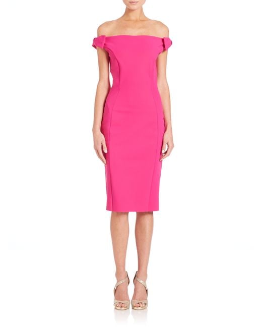 La petite robe di chiara boni Off-the-shoulder Boatneck Dress in Pink ...