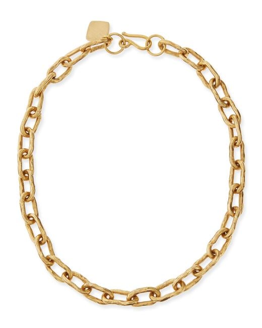 ashley pittman 18 quot hammered bronze chain necklace in gold ashley pittman 18 quot hammered bronze chain necklace in gold