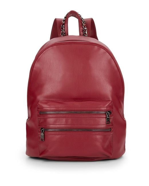 Steve madden Kala Chain-detail Backpack in Red (wine ...