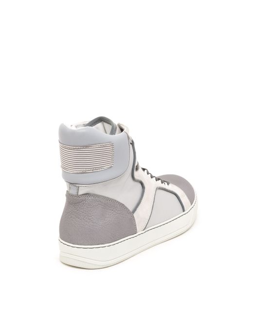 metallic high top sneakers