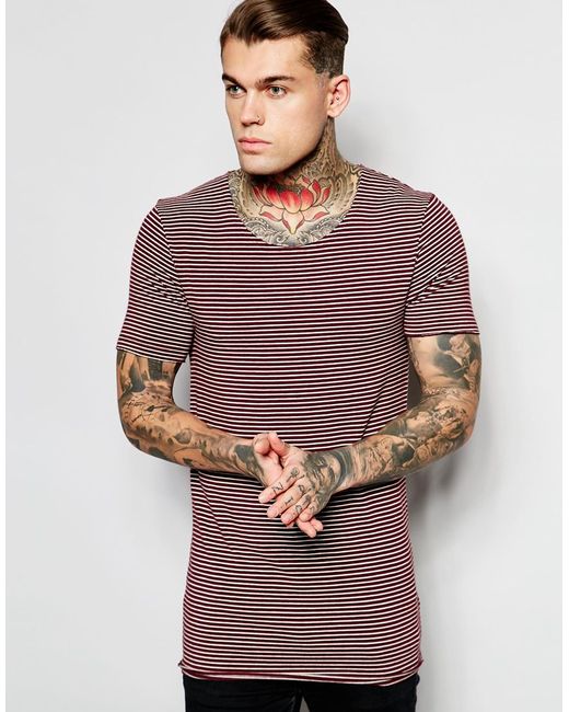 asos men's longline t shirt