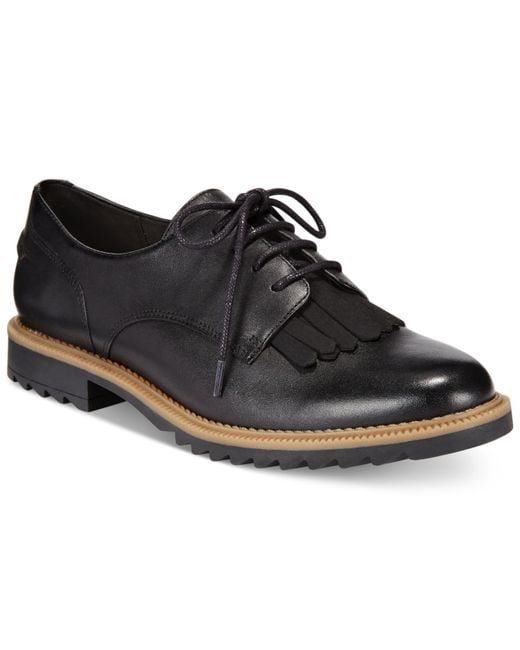 clarks griffin mabel black leather