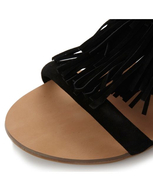black fringe sandals flat steve madden favorit fringe flat sandals in black save black fringe sandals flat steve madden favorit fringe flat sandals in black save