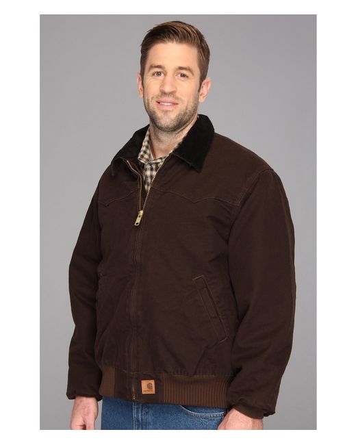 Carhartt Sandstone Santa Fe Jacket (3xl/4xl) in Brown for Men (Dark ...