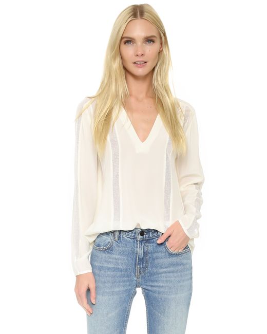 l agence angela blouse in white magnolia save 30 lyst l agence angela blouse in white magnolia save 30 lyst
