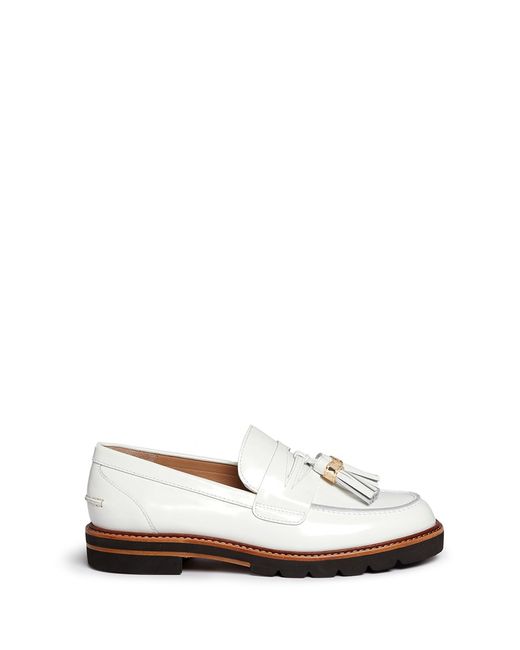 sale heels for manila in high Tassel 'manila' Loafers Stuart White Weitzman Tie  Spazzolato Leather