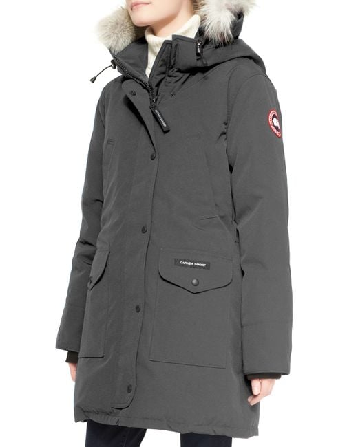 Canada Goose Trillium Fur Hood Parka Jacket In Gray Graphite 66 Lyst