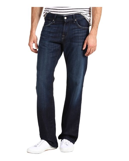 7 for all mankind Austyn Relaxed Straight Leg In Los Angeles Dark in ...