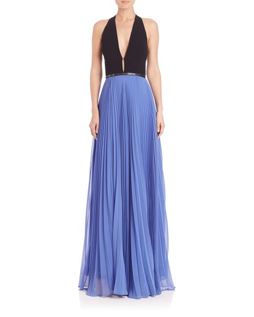 colorblock evening gown