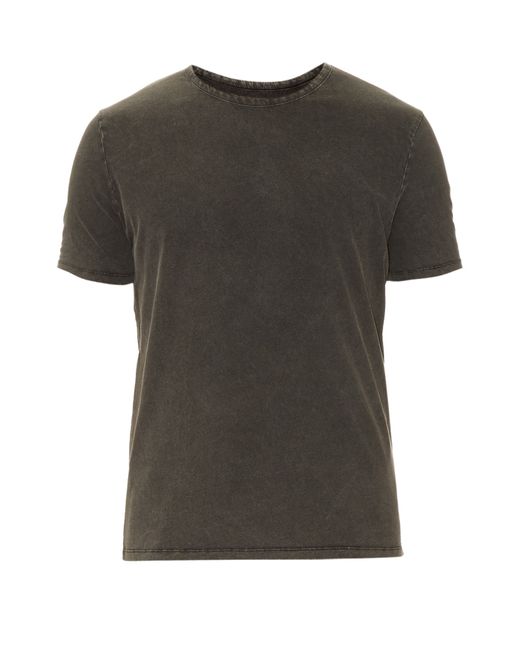 American vintage Crew-neck Washed Cotton T-shirt in Gray for Men (DARK ...