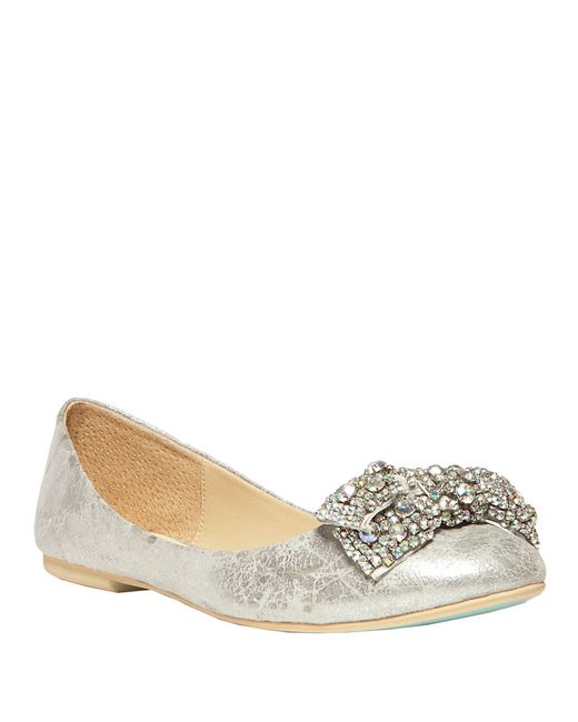 shiny silver flats