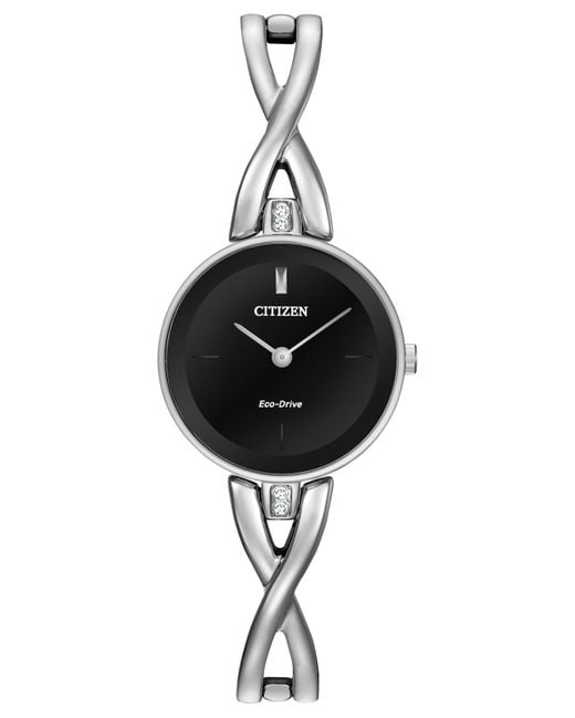 citizen eco drive watch women's silver