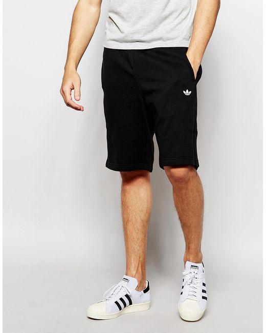 Adidas originals Fleece Shorts Aj7631 in Black for Men | Lyst